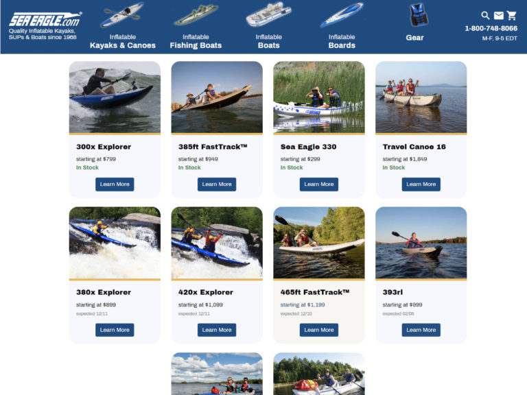 Sea Eagle Website Kayak Sale